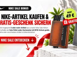 Gratis: Solo Pelle Kartenetui bei Kauf von fünf Nike-Artikeln