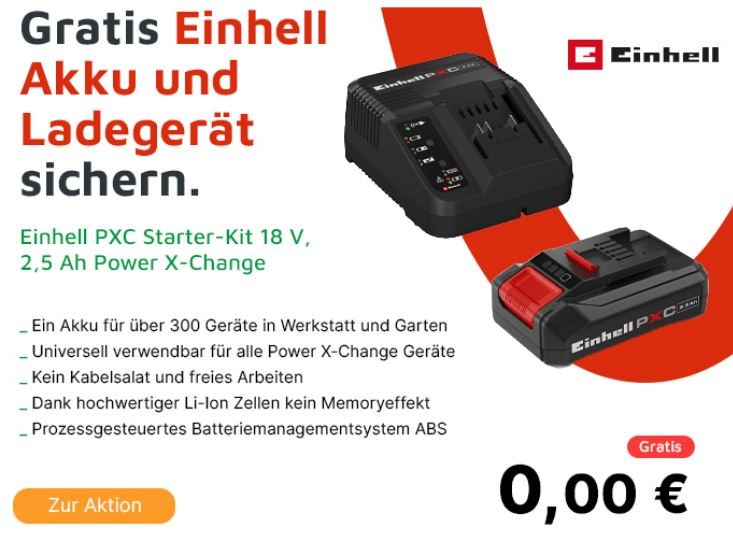 Gratis: Einhell-Kit bei Völkner zur Bestellung geschenkt