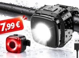 Amazon: Fahrradleuchtenset mit USB-Ladung und Zulassung für 17,99 Euro