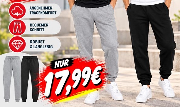 Fruit of the Loom: Jogginghosen im Doppelpack für 17,99 Euro