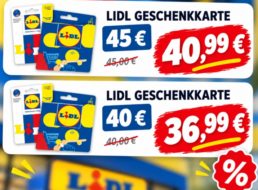 Knaller: Lidl-Guthabenkarten mit 9 Prozent Rabatt