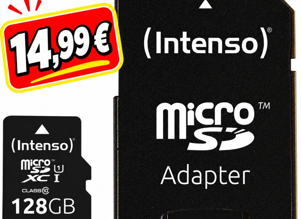 Ebay: "Intenso Micro SDXC Karte" mit 128 GByte für 14,99 Euro