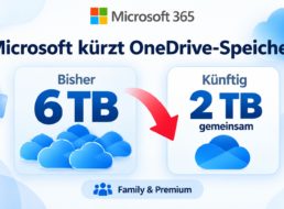 Achtung: Microsoft kürzt OneDrive-Speicher bei Microsoft 365 drastisch