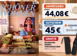 ePaper: „Schöner Wohnen“ für ein Jahr mit Gratis-Schirm und Gutschein