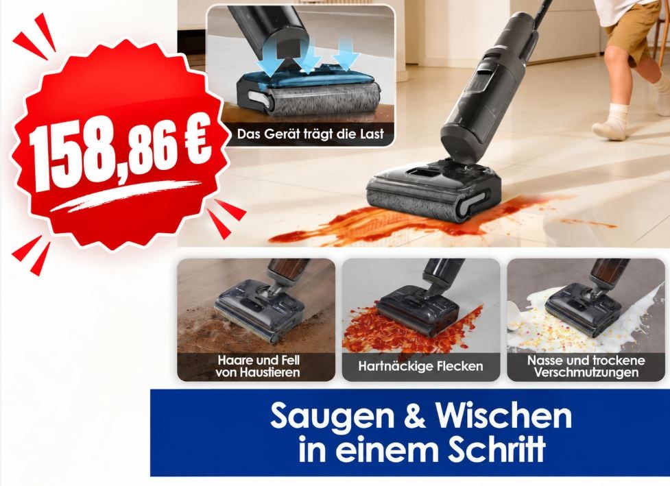 Amazon: Nass-Trockensauger Tineco i6 Stretch jetzt für 158,86 Euro