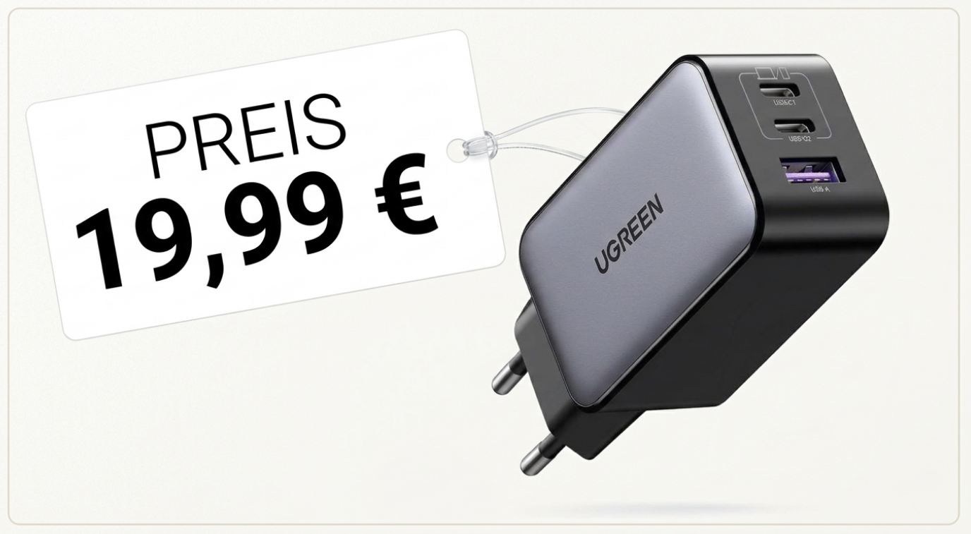 Amazon: Kompaktes Schnellladegerät mit 65 Watt für 19,99 Euro