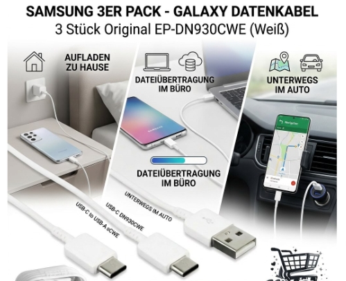 Ebay: Dreierpack USB-Kabel für 8,99 Euro