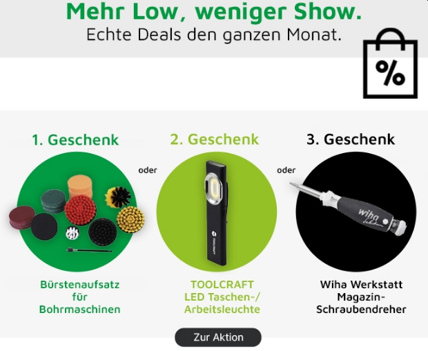 Völkner: LOW-Vember mit drei Gratis-Artikeln