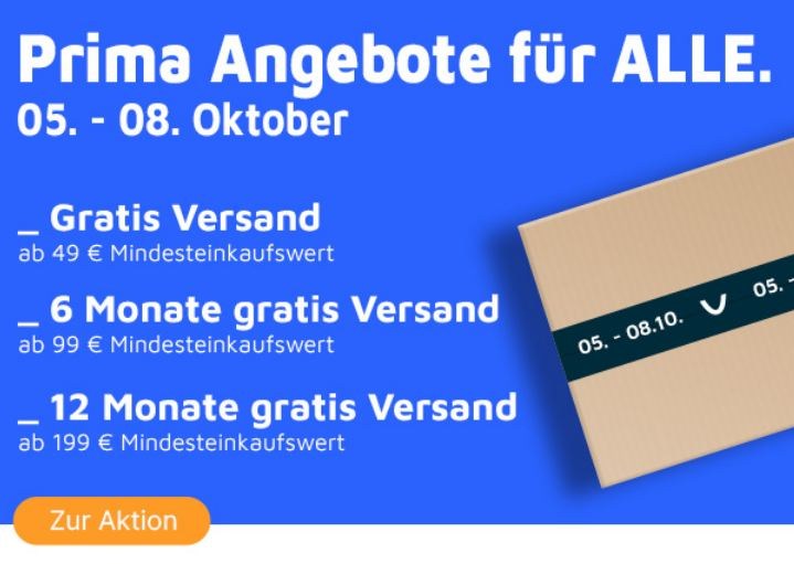 Völkner: "Prima Angebote" mit Gratis-Versand ab 49 Euro
