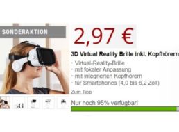 Druckerzubehoer.de: VR-Brille mit Kopfhörern für 2,97 Euro plus Versand
