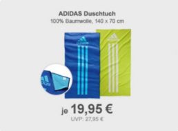 Allyouneed: Adidas-Duschtuch für 19,95 Euro frei Haus
