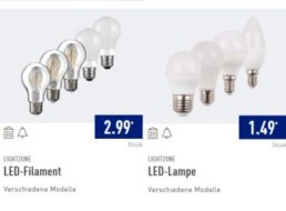 Aldi-Nord: LED-Leuchtmittel mit dreijähriger Garantie zu Schnäppchenpreisen