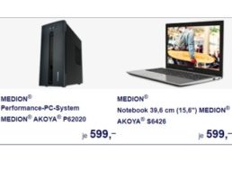 Aldi-PC: Neues Modell ab 25. Oktober im Süden, außerdem zwei Notebooks