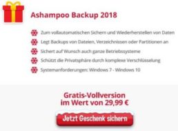 Gratis: "Ashampoo Backup 2018" via Heise-Adventskalender zum Nulltarif