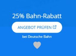 Travelzoo: Bahntickets mit pauschal 25 Prozent Rabatt für Reisen bis November