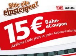 Gratis: Bahn-Gutschein über 15 Euro via Toffifee