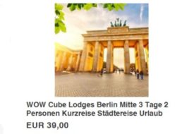 Berlin: Zwei Nächte für zwei in den Cube-Lodges für 39 Euro