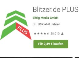 Blitzer Plus: App jetzt mit 50 Prozent Rabatt für 2,49 Euro bei Google Play