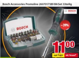 Völkner: Bosch-Bitset mit 33 Teilen für elf Euro frei Haus