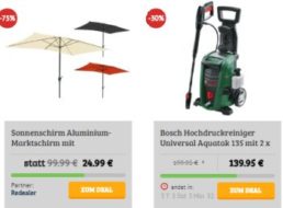 Dealclub: Hochdruckreiniger "Bosch Universal Aquatak 135" für 139,99 Euro