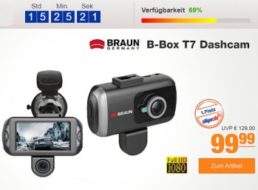 Plus: Dashcam "Braun B-BOX T7"  mit zwei Kameras für 99,99 Euro frei Haus