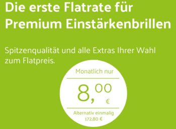 Nur bis Ende Juni: Brillen-Flatrate für acht Euro im Monat