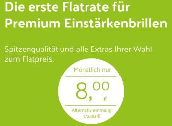 Nur bis Ende Juni: Brillen-Flatrate für acht Euro im Monat 