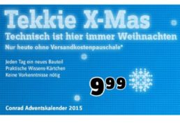 Conrad: Elektronik-Adventskalender für 9,99 Euro frei Haus