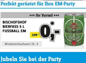 Conrad: Gratis-Bierfass ab 39 Euro Warenwert, auch vor Ort