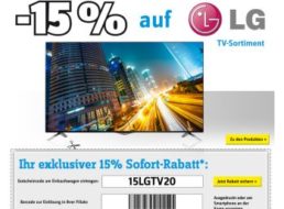 Conrad: 15 Prozent Rabatt auf LG-TVs für eine Woche