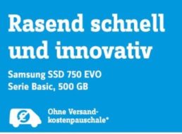 Conrad: SSD Samsung 750 EVO MZ-750500BW mit 500 GByte für 124,44 Euro