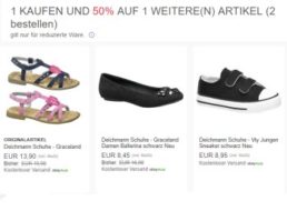 Deichmann: Zwei Paar Schuhe / Sandalen für zusammen 12,68 Euro frei Haus