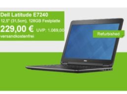 Allyouneed: Dell Latitude E7240 refurb mit 128 GByte-SSD für 229 Euro
