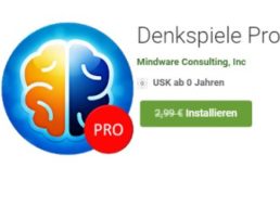 Gratis: App “Denkspiele Pro” für wenige Tage zum Nulltarif