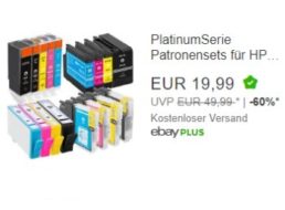 Ebay: Druckerpatronen-Sets für Brother, Canon, Epson und HP für 19,99 Euro