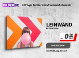 Druckerzubehoer.de: Leinwände und Poster ab 0 Euro plus Versand