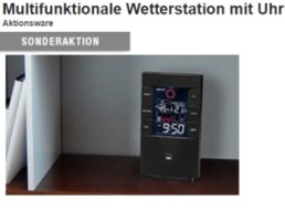 Druckerzubehoer.de: Wetterstation mit Uhr für 2,97 Euro plus Versand