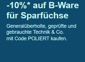 Ebay: 10 Prozent Rabatt auf B-Ware für wenige Tage