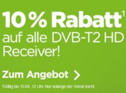 Ebay: Zehn Prozent Rabatt auf DVB-T2-Receiver