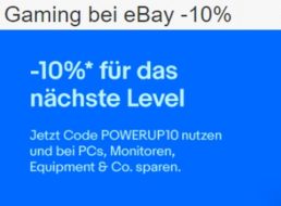 Ebay: Zehn Prozent Rabatt auf ausgewählte Gaming-Artikel