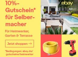 Ebay: Zehn Prozent Gutschein für Heimwerker