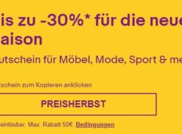 Ebay: 30 Prozent Rabatt auf Mode und Schuhe für eine Woche