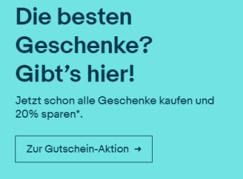 Ebay: 20 Prozent Rabatt auf ausgewählte Artikel für eine Woche