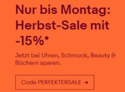 Ebay: Herbst-Sale mit 15 Prozent Rabatt auf Filme, CDs und mehr