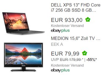 Ebay: Einsteiger-TV für 79,99 Euro, XPS-Notebook für 933 Euro im Angebot