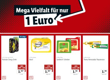 Lidl: Ein-Euro-Woche mit zwölf Artikeln für je einen Euro