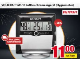 Völkner: Luftfeuchtemessgerät für elf Euro frei Haus