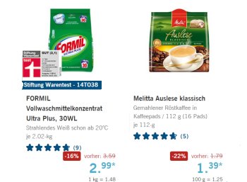 Lidl: Gut getestetes Vollwaschmittel für 2,99 statt 3,59 Euro bis Samstag