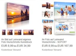 Ebay: Foto auf Leinwand für 8,99 Euro mit Versand