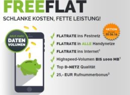 Freenet: Allnet-Flat mit GByte-Flat im Vodafone-Netz für 9,95 Euro